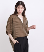 【洗濯機◎・体型カバー】ON/OFF使える、シアースキッパーシャツ