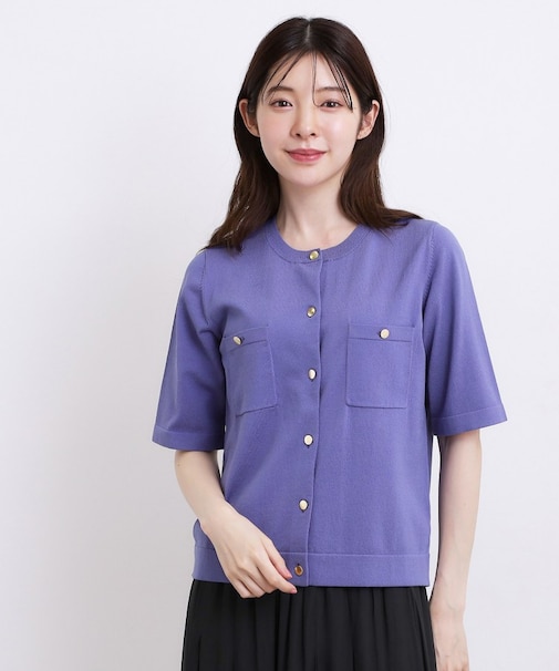 【ひんやり・UV・洗濯機◎】上品コットン混カーディガン