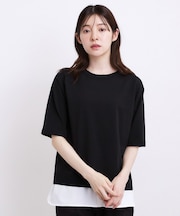 【ひんやり・UVカット・洗濯機◎】Tシャツ感覚で着られるコットン混ニット