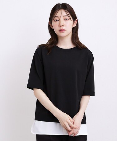 【ひんやり・UVカット・洗濯機◎】Tシャツ感覚で着られるコットン混ニット