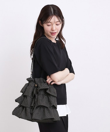 人気BAGにドット柄・レースが新登場！ティアードドロストショルダー