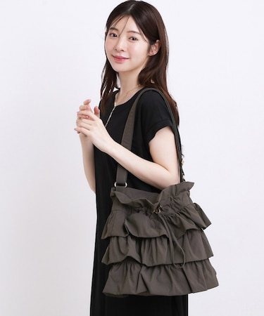 人気BAGにドット柄・レースが新登場！ティアードドロストショルダー