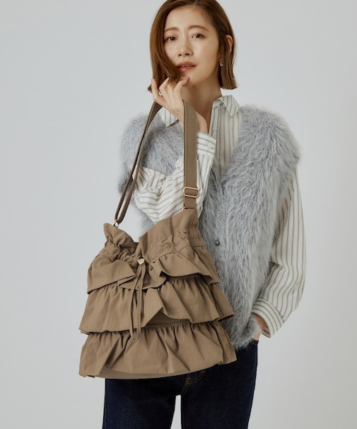 人気BAGにドット柄・レースが新登場!ティアードドロストショルダー