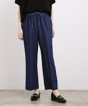 楽ちんできれい見え デニムライクストレッチドロストパンツ