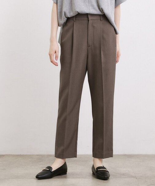 【接触冷感・UVカットetc】センタープレス取れにくいテーパードパンツ