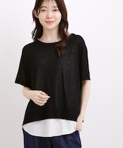 【体系カバー◎】ニット×インナーシャツタンクSET