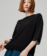【人気シリーズに新型登場】袖口シアーやわらかドライタッチニット
