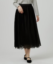 【着回し◎・大人フェミニン】リバーシブルチュールプリーツスカート