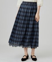 【着回し◎・大人フェミニン】リバーシブルチュールプリーツスカート