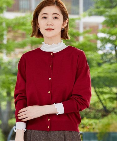 【前後2WAY】さりげなく、上品にきらめく ニットカーディガン