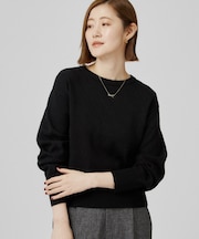 【インしない・毛玉軽減】大人上品なダイヤ柄ニット