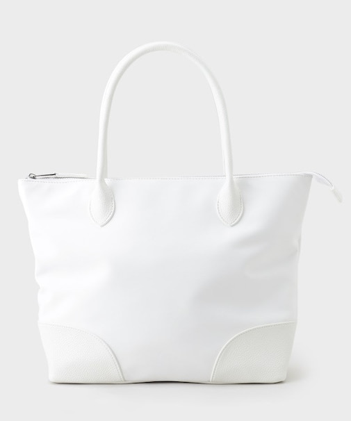 【軽量/合皮/A4収納可能】素材コンビラージバッグ