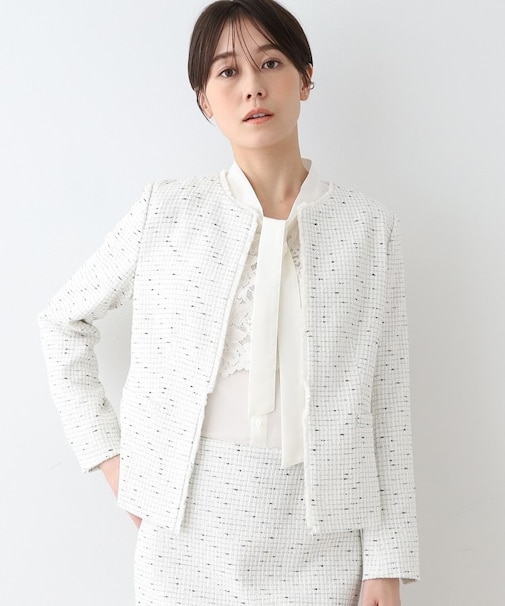 【日本製／オリジナル素材】ツィードジャケット