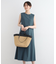 【洗える／UVケア／接触冷感／SETUP可能】麻混フィット＆フレアワンピース