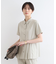 【洗える／UVケア／接触冷感／SETUP可能】麻混切り替えデザインブラウス
