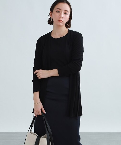 【洗える/UVケア/接触冷感/日本製】定番！ミドル丈カーディガン