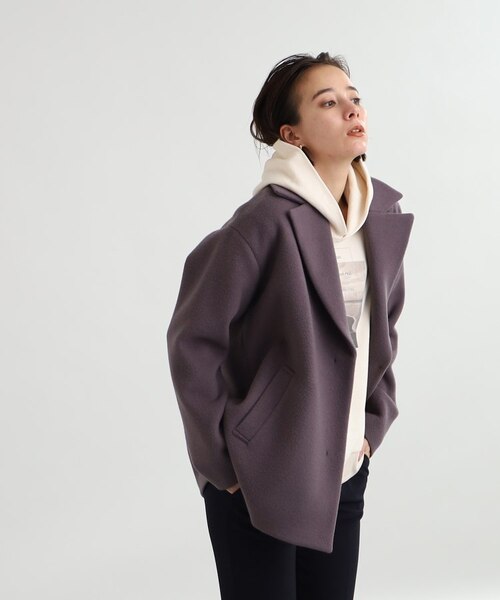 SALEおすすめコート！】ウールリバーテーラードコート｜インディヴィの