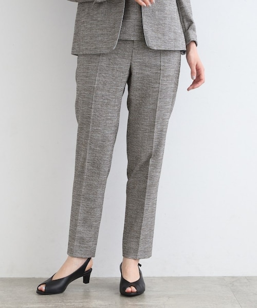 インディヴィ（INDIVI）/【洗える／日本製／SETUP可能】サマーツィード テーパードパンツ 洗える／日本製／SETUP可能】サマーツィード テーパードパンツ