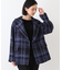 【日本製】ビッグチェック柄ショートコート