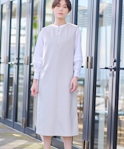 【日本製】ヘアリーキーネックジャンパードレス