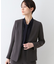 【日本製／トリアセテート混】スタイルアップ ノーカラージャケット