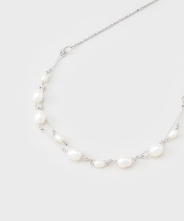 ランダム淡水パール2連ネックレス