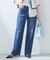 【春の新色登場！褒められデニム】ワイドストレート デニムパンツ