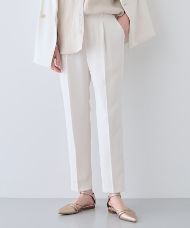 【着る日傘/遮熱/UVケア】タックテーパードパンツ