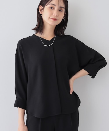 【着る日傘/遮熱/UVケア】Vネックドルマンスリーブブラウス