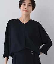 【着る日傘/遮熱/UVケア】Vネックドルマンスリーブブラウス
