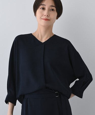 【着る日傘/遮熱/UVケア】Vネックドルマンスリーブブラウス