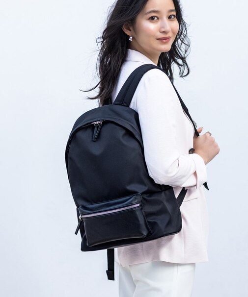 【軽量／撥水】ナイロン＆合皮 マルチリュック