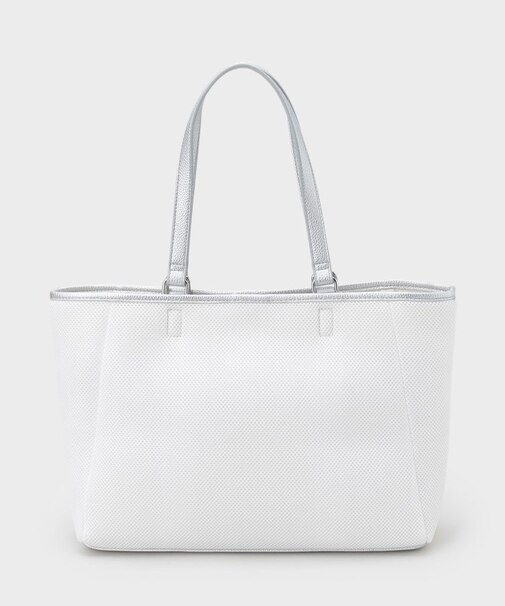 【A4収納可能／合皮】メッシュトートバッグ