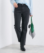 【通年活躍!褒められデニム】スリムストレート デニムパンツ