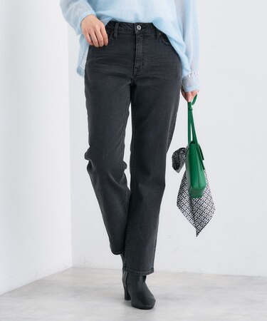 【通年活躍!褒められデニム】スリムストレート デニムパンツ