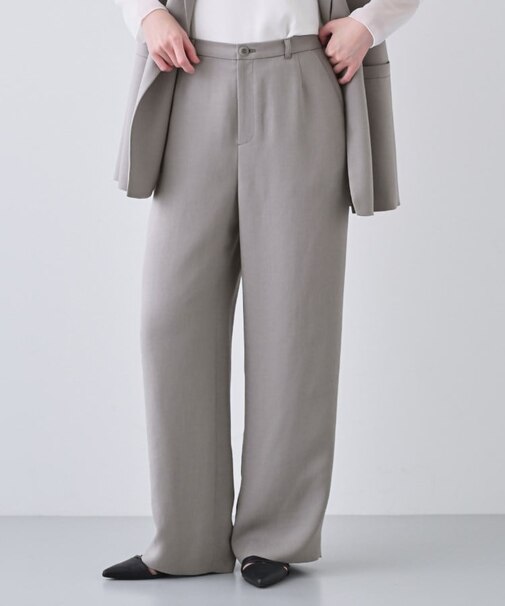 【日本製／トリアセテート】ストレートラインパンツ