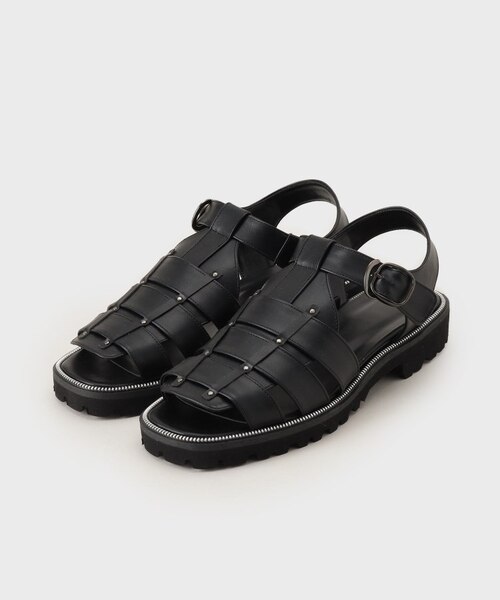 合皮】グルカフラットサンダル｜インディヴィの通販｜&mall