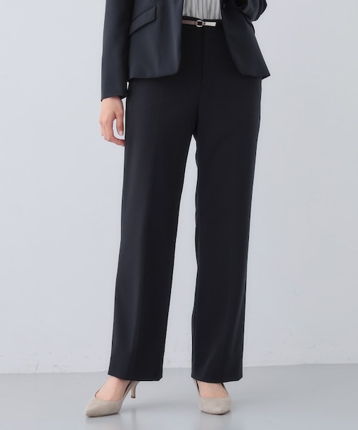 【洗える／リクルートスーツ】ストレッチストレートラインパンツ