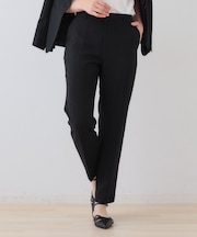 【日本製】リネンライクテーパードパンツ