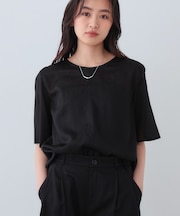 【日本製／SETUP可能】ガーゼ素材Tブラウス