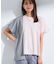 【洗える／汗ジミ防止】バイカラー＆アシメヘム Tシャツ