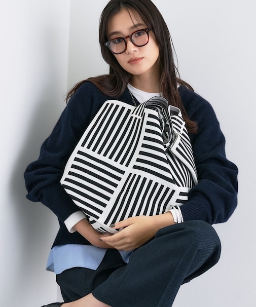 【選べる6柄／WEB限定カラー】ビッグニットバッグ