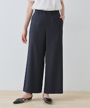 【通勤スーツ】ドライタッチワイドパンツ