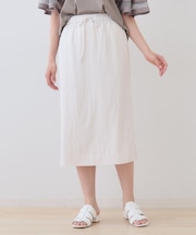 【シワになりにくい】コットンライクストレートスカート
