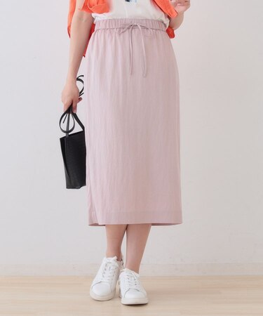【シワになりにくい】コットンライクストレートスカート