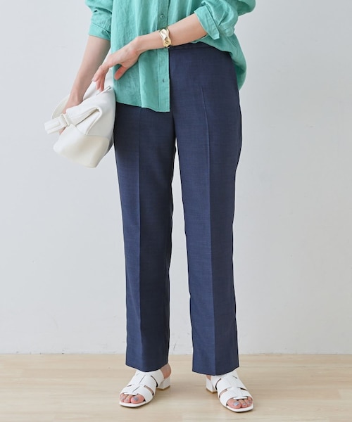【美品】インディヴィ セットアップ ウエストゴム ジャケット38 パンツ36 極美品】INDIVI インディヴィ ジャケット パンツ セットアップ