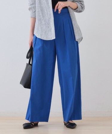 【SETUP可能/涼しい】コットンワイドパンツ