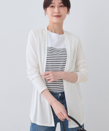【洗える】着流しジャージカーディガン