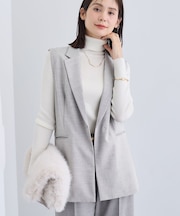 【セットアップ可能】凹凸ストレッチ素材テーラードカラージレジャケット