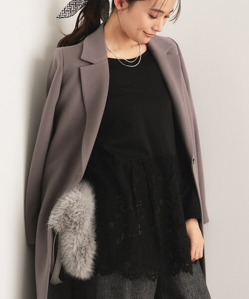 レイヤードにおすすめ】レース切り替えカットソー｜インディヴィの通販